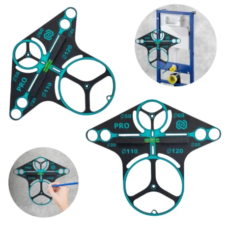 Wzornik otworów Geberit WC czarny Ø110 Ø120