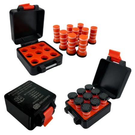 Regulacja szafek kuchennych – pionki poziomujące 9 szt. (12/20/28/38 mm) z obciążeniem + organizer