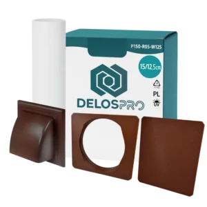 Przepustu do klimatyzatora 150/125 mm– brązowy