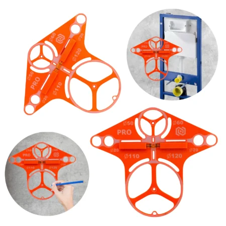 Wzornik otworów Geberit WC pomarańczowy Ø110 Ø120