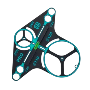 Szablon montażowy do systemów Geberit ułatwiający precyzyjne wyznaczanie otworów instalacyjnych