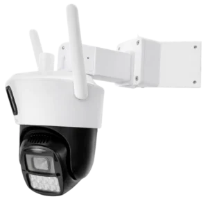 Uchwyt narożny do kamer Dahua montowany na narożniku budynku