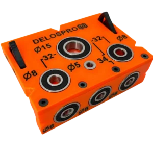 Szablon do mimośrodu umożliwiający precyzyjne wyznaczanie otworów pod złącza meblowe