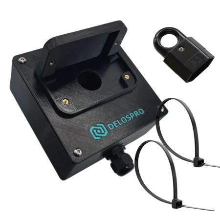 Puszka montażowa IMOU Cruiser Dual na słup czarna – miejsce na zasilacz | DELOSPRO