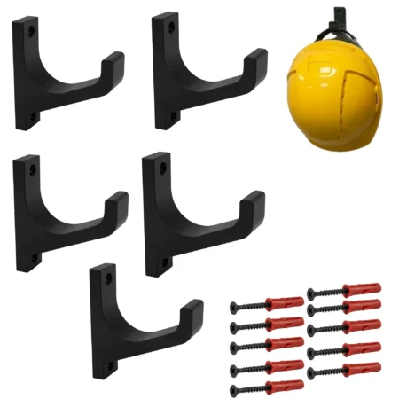 hak na kaski bhp czarny uchwyt ścienny na kask budowlany