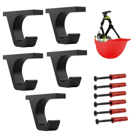 wieszak na kaski bhp czarny uchwyt ścienny