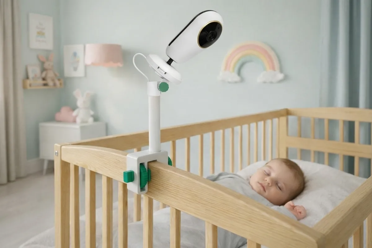 Prawidłowe ustawienie kamery niani elektronicznej nad łóżeczkiem