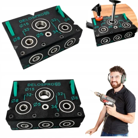 szablon do kołków meblowych i mimośrodów 18 mm