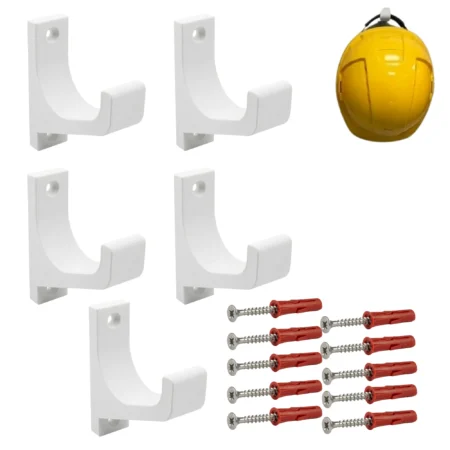 wieszak na kaski ochronne biały – uchwyt na kaski robocze BHP