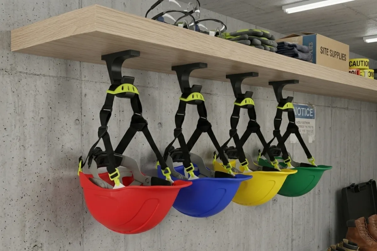 wieszak na kask bhp uchwyt ścienny do przechowywania kasku ochronnego