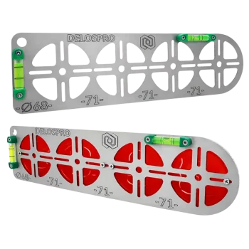 Szablon montażowy do wyznaczania otworów pod gniazdka elektryczne i puszki instalacyjne