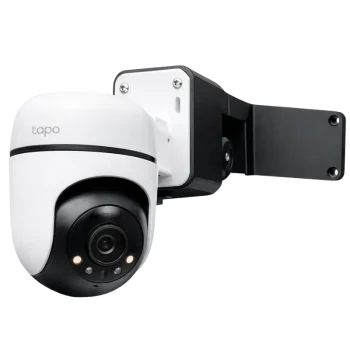 Czarny uchwyt narożny do kamer Tapo do montażu na elewacji