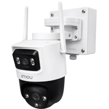 Puszka instalacyjna do kamer Imou montowana na elewacji budynku