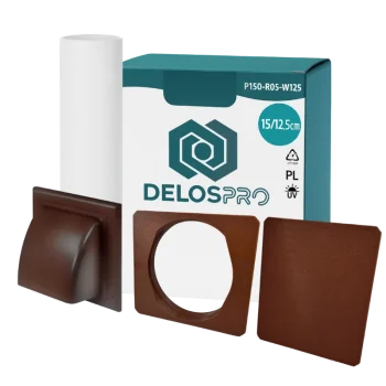 Przepustu do klimatyzatora 150/125 mm– brązowy