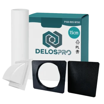 Przepustu do klimatyzatora 150 mm czarny