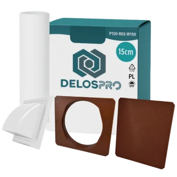 Przepustu do klimatyzatora 150 mm – brązowy